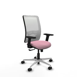 PIQUERAS Y CRESPO Silla de oficina Zulema Rosa y Blanco
