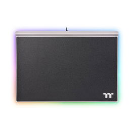 Thermaltake ARGENT MP1 Alfombrilla Ratón Gaming RGB Negro Titanio Aluminio Caucho USB 359x254mm