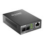 D-Link DMC-F02SC/E Convertidor de Medio Fibra Óptica 100Base-FX a Ethernet 10/100Base-TX, Negro