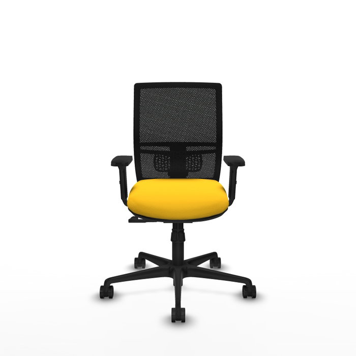PIQUERAS Y CRESPO Silla de oficina Yunquera con mecanismo Sincro, Amarillo y Negro PIQUERAS Y CRESPO Silla de oficina Yunquera con mecanismo Sincro, Amarillo y Negro