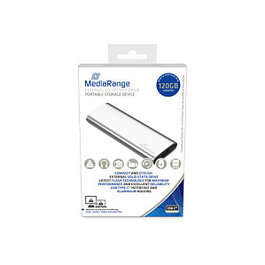 MediaRange MR1100 120GB SSD Externo M.2 USB-C 3.2 Gen 2 450MB/s Plata