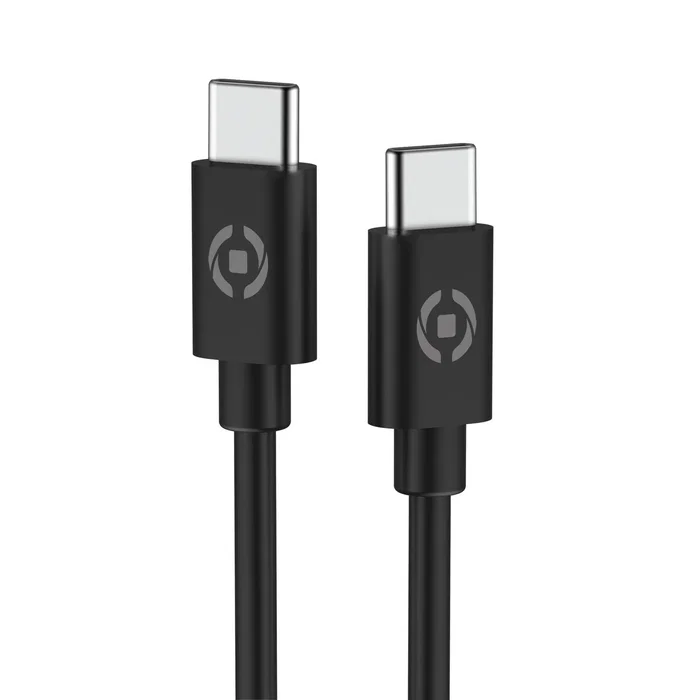 Celly CCMINITYPEC Cargador Coche USB-C PD 20W con Cable USB-C a USB-C Negro, para Smartphone y Tableta