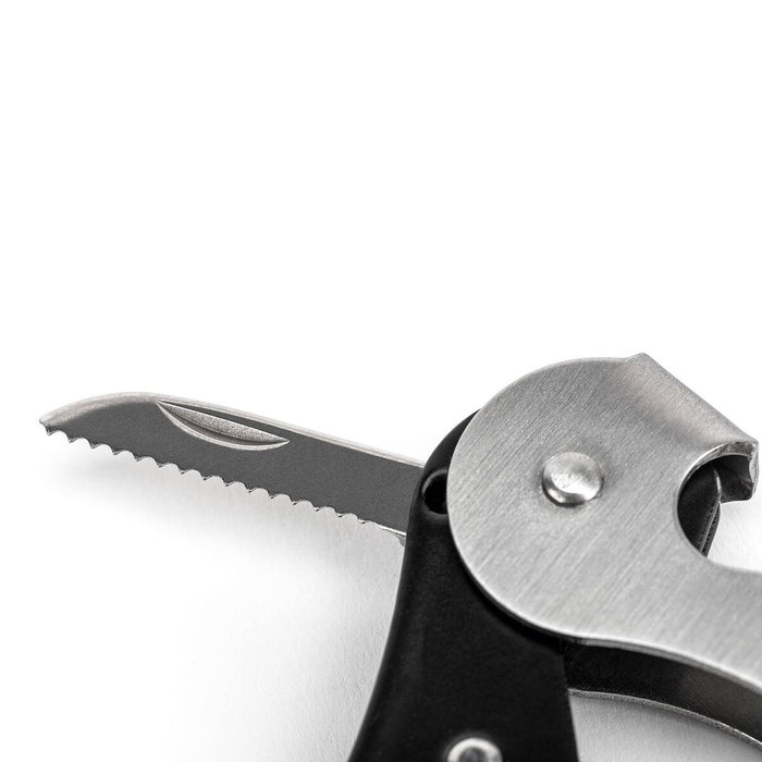 Abridor con Sacacorchos JATA Negro Acero Inoxidable