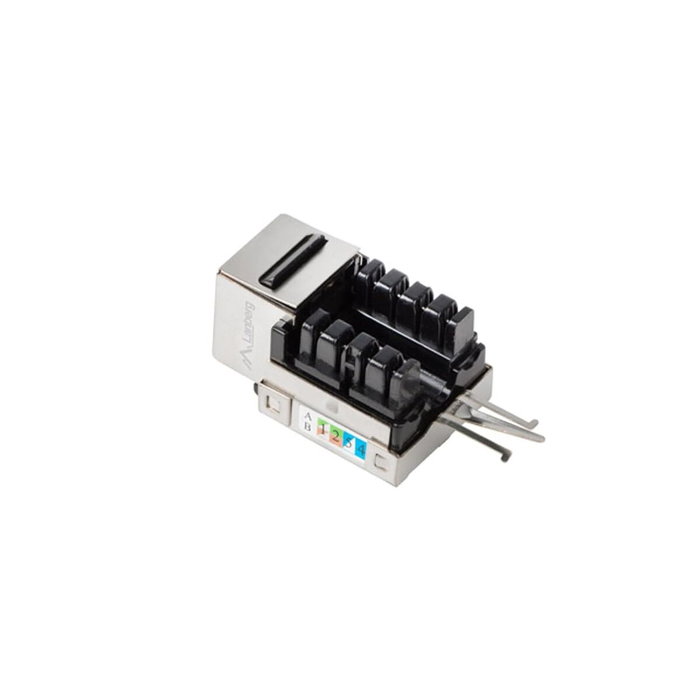 Lanberg KSF6-1090 Módulo Keystone RJ-45 Plano Plata Cat.6 FTP 90°