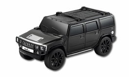 SAMI Altavoz Vintage Hummer Rojo Multimedia 8W con Luces LED, Negro - Altavoz Sami Vintage Hummer Rojo Multimedia 8W Luces Negro