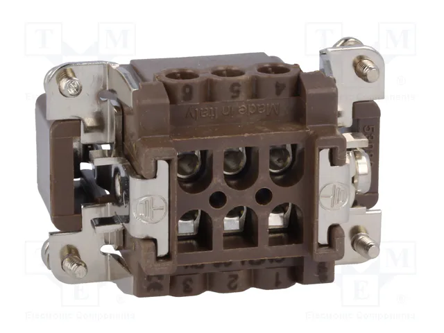 ILME Conector HDC Macho 6+PE Platado