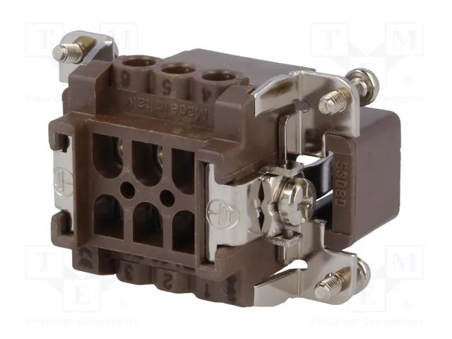 ILME Conector HDC Macho 6+PE Platado