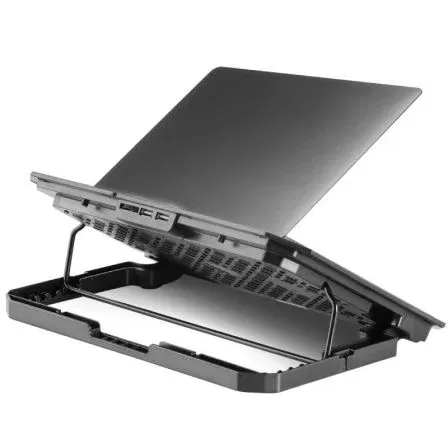 Mars Gaming Soporte Refrigerante MNBC23 para Portátiles hasta 16" con Iluminación LED Azul y Soporte para Smartphone