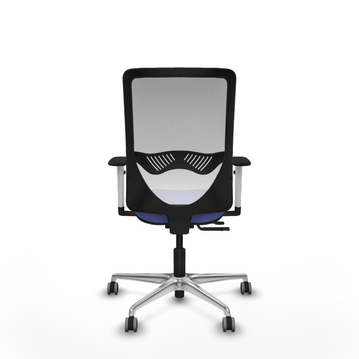 PIQUERAS Y CRESPO Silla de oficina Zulema con mecanismo Sincro/Traslack, azul claro y blanco