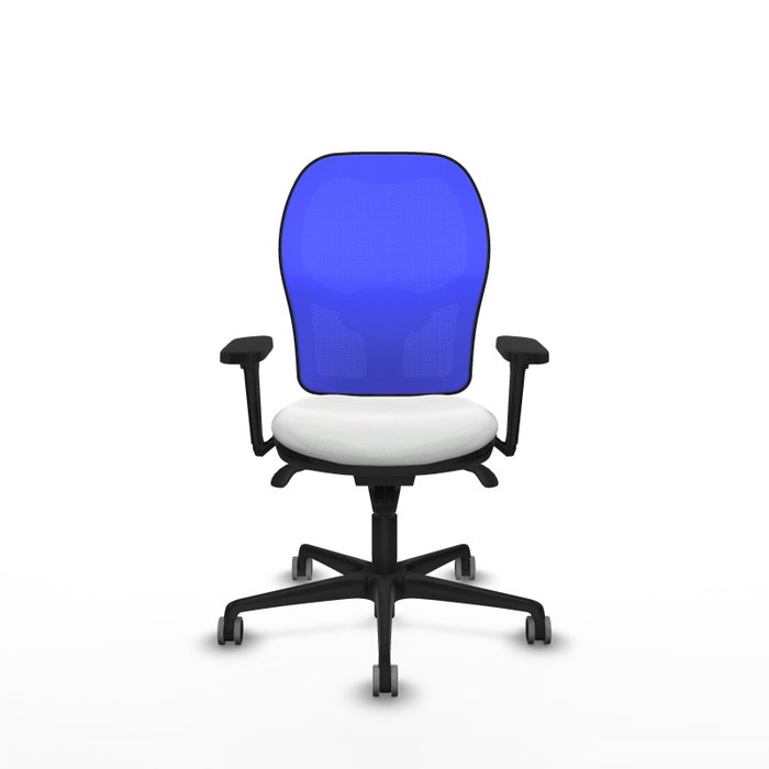 PIQUERAS Y CRESPO Silla de oficina Jorquera con mecanismo Sincro, Tela Blanca y Malla Azul PIQUERAS Y CRESPO Silla de oficina Jorquera con mecanismo Sincro, Tela Blanca y Malla Azul