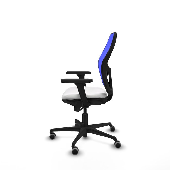 PIQUERAS Y CRESPO Silla de oficina Jorquera con mecanismo Sincro, Tela Blanca y Malla Azul PIQUERAS Y CRESPO Silla de oficina Jorquera con mecanismo Sincro, Tela Blanca y Malla Azul