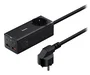 Baseus PSZM000901 Adaptador de Corriente para Escritorio con 4 Puertos USB, Incluye Cable Tipo-C, 65W Power Delivery, Color Negro