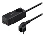 Baseus PSZM000901 Adaptador de Corriente para Escritorio con 4 Puertos USB, Incluye Cable Tipo-C, 65W Power Delivery, Color Negro