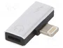 AKYGA Adaptador Apple Lightning niquelado plateado