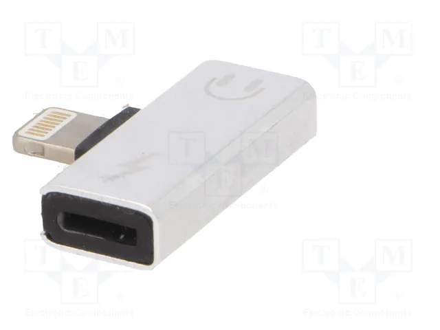 AKYGA Adaptador Apple Lightning niquelado plateado