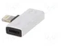 AKYGA Adaptador Apple Lightning niquelado plateado