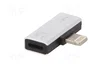 AKYGA Adaptador Apple Lightning niquelado plateado