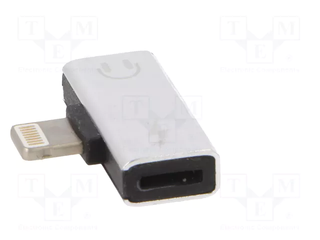 AKYGA Adaptador Apple Lightning niquelado plateado