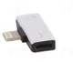 AKYGA Adaptador Apple Lightning niquelado plateado