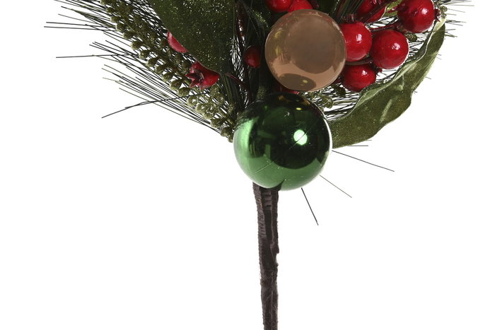 DKD Home Decor Rama Navidad Tradicional PVC/Espuma Verde/Rojo 15 x 75 x 30 cm (6 Unidades)