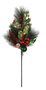 DKD Home Decor Rama Navidad Tradicional PVC/Espuma Verde/Rojo 15 x 75 x 30 cm (6 Unidades)