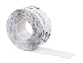 Meto Etiquetas Precio Removibles 26x12 mm, Blanco Lisa, Rollo de 1000 Unidades, Adhesivo Despegable