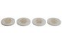 DKD Home Decor Set de 4 Posavasos de Mármol y Latón Hamsa Natural