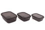 Hermia Lot-12 Juego de Cajas de Almacenamiento con Tapa, Set de 12 Piezas, Plástico Transparente Libre de BPA, Organizador para Hogar y Cocina, Varios Tamaños