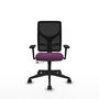 PIQUERAS Y CRESPO Silla de oficina Motilla con mecanismo Sincro/Traslack, Morado y Negro