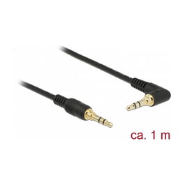 DeLOCK 85566 Cable de audio estéreo 3,5 mm 1 m Negro