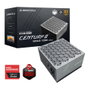 Montech CENTURY II 1200W Fuente de Alimentación ATX 3.1 80 Plus Gold, Totalmente Modular, 1200 Watt, 1x 12-Pin High Power GPU, 6x PCIe, Ventilador de 135 mm, Plata/Negro