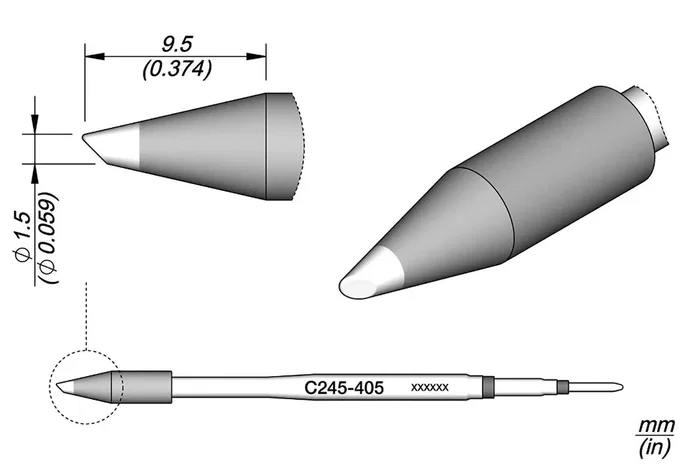 JBC TOOLS Pico de horma 1,5mm C245405