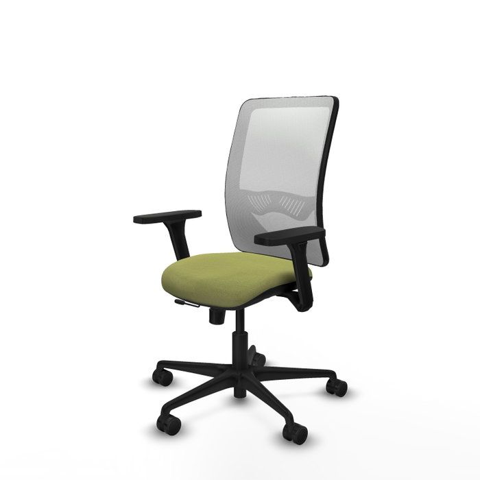 PIQUERAS Y CRESPO Silla de oficina Zulema con mecanismo Sincro/Traslack, Verde oliva y Blanco