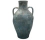 DKD Home Decor Jarrón de Terracota Envejecido Gris y Azul 25x25x44 cm