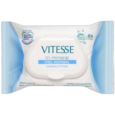 Vitesse TRI-MINERAL Toallitas Desmaquillantes Piel Normal 25 u Vitesse TRI-MINERAL Toallitas Desmaquillantes Piel Normal 25 u