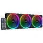 PACK 3 VENTILADORES AEROCOOL ORBIT REMOTE - 1200RPM - 14.1DBA - COJINETE HIDRÁULICO - ILUMINACIÓN DUAL LED RGB - MANDO A DISTANCIA