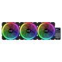 PACK 3 VENTILADORES AEROCOOL ORBIT REMOTE - 1200RPM - 14.1DBA - COJINETE HIDRÁULICO - ILUMINACIÓN DUAL LED RGB - MANDO A DISTANCIA