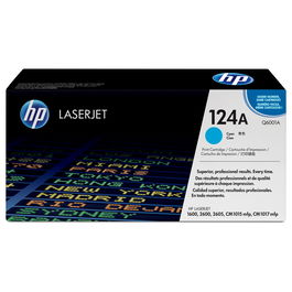 HP Tóner 124A Q6001A Cyan para LaserJet, Rendimiento 2000 Páginas