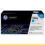HP Toner Original 124A Cyan Q6001A - Cartucho de Tóner Cian para LaserJet, 2000 páginas