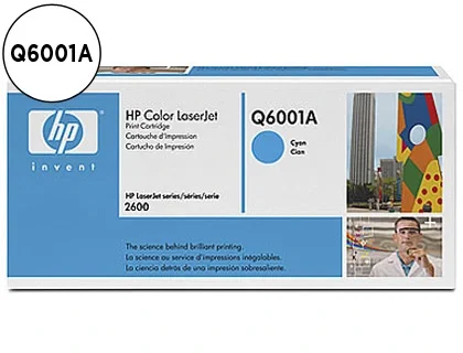 HP 124A Q6001A Cian Original LaserJet Cartucho de Tóner