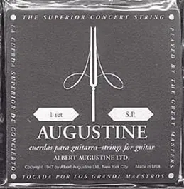 AUGUSTINE Juego Clásica Nylon Crystal Entorchado Plata - Tensión Baja