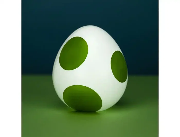 Wondee Lámpara Super Mario Huevo de Yoshi 20 cm - Lámpara decorativa ambientación videojuegos Nintendo