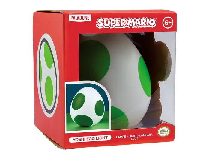 Wondee Lámpara Super Mario Huevo de Yoshi 20 cm - Lámpara decorativa ambientación videojuegos Nintendo