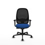 PIQUERAS Y CRESPO Silla de oficina Cilanco con mecanismo Sincro, Azul y Negro