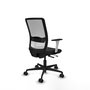 PIQUERAS Y CRESPO Silla de oficina Haches con mecanismo Sincro/Traslack, Negro y Blanco
