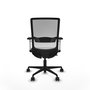 PIQUERAS Y CRESPO Silla de oficina Haches con mecanismo Sincro/Traslack, Negro y Blanco