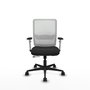 PIQUERAS Y CRESPO Silla de oficina Haches con mecanismo Sincro/Traslack, Negro y Blanco
