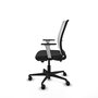 PIQUERAS Y CRESPO Silla de oficina Haches con mecanismo Sincro/Traslack, Negro y Blanco