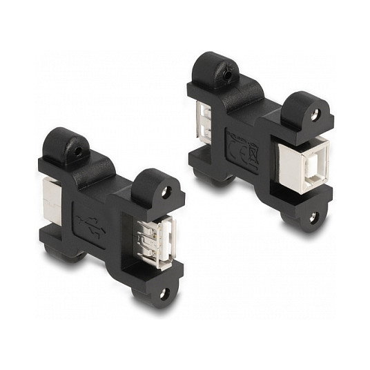 DeLOCK Adaptador USB 2.0 Tipo-A hembra a Tipo-B hembra con conexión de tornillo 66076 DeLOCK Adaptador USB 2.0 Tipo-A hembra a Tipo-B hembra con conexión de tornillo 66076