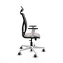 PIQUERAS Y CRESPO Silla de oficina Motilla Sincro/Traslack Blanco y Gris